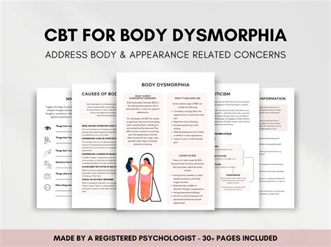 Cbt For Body Dysmorphia Worksheets Bundle Body Dysmorphia Therapy