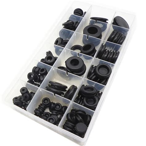 Grommet Set Rubber Blanking Open Closed Blind Grommets Assorted Sizes Hole Wire Cable Gasket ...