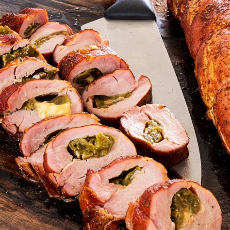 Smoked Stuffed Pork Tenderloin With Hatch Chiles Chiles And Smoke