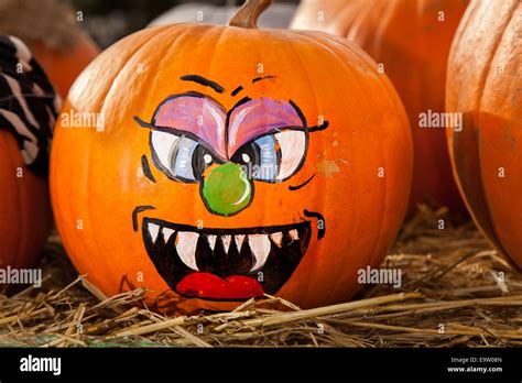 Scary Painted Pumpkin Faces