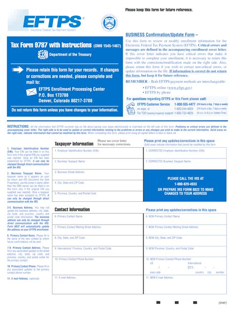 Eftps Fillable Form Printable Forms Free Online