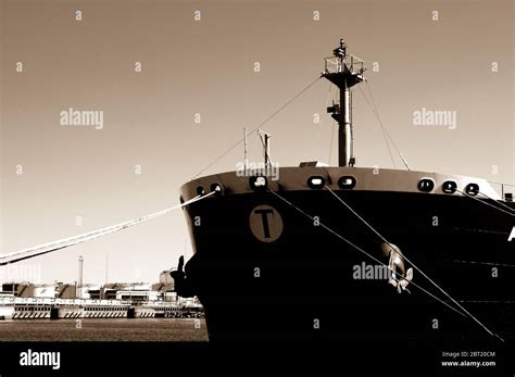 Oil Tanker In The Harbor Stock Photo Alamy