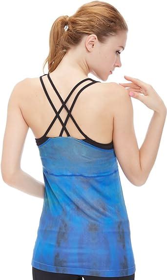 Icyzone Women Workout Yoga Spaghetti Strap Racerback Tank