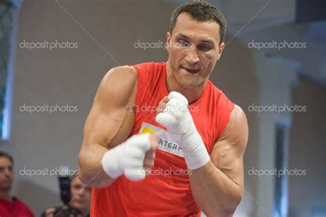 Ukrainian Boxer Vitali Klitschko Open Training Session Before The Fight