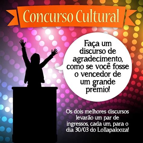 Concurso Cultural Discurso De Agradecimento Quem