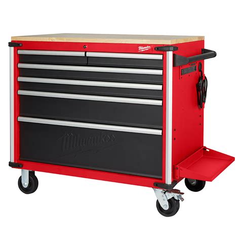 New Milwaukee Steel Storage Mobile Work Bench And High Capacity