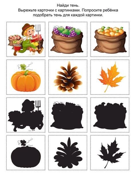 Найди тень | Fall crafts for toddlers, Fall crafts, Craft activities ...