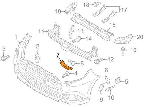 Guia Suporte Do Parachoque Dianteiro Outlander A Direito