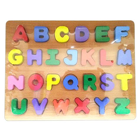capital abc alphabets thick wooden  board puzzle planet