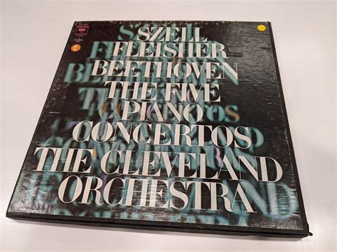 Cleveland Orchestra Szell Fleisher Beethoven The Five Piano Concertos 4 X Lp Promo Box Set Vg