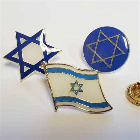 Israel Star Of David Lapel Pins —