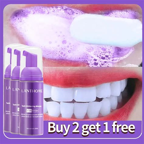 Mousse Nettoyante Pour Les Dents Presse En Bouteille Violette