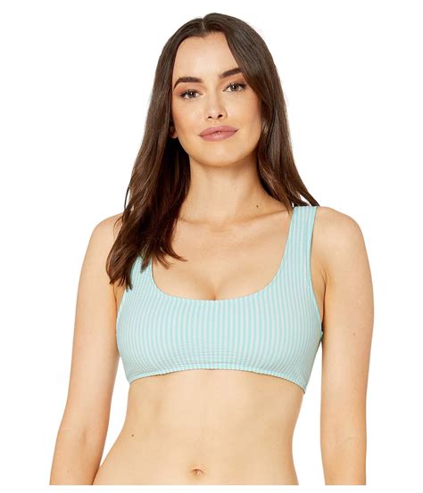 Vineyard Vines Synthetic Seersucker Bikini Top In Blue Lyst