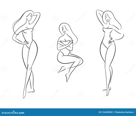 Beautiful Nude Woman Continuous Line Drawing Art Vector Illustration CartoonDealer