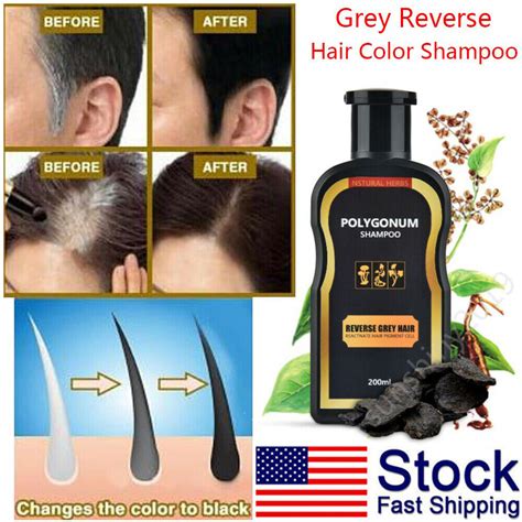 200ml Polygonum Multiflorum Shampoo Reverse Grey Hair Darkening Natural