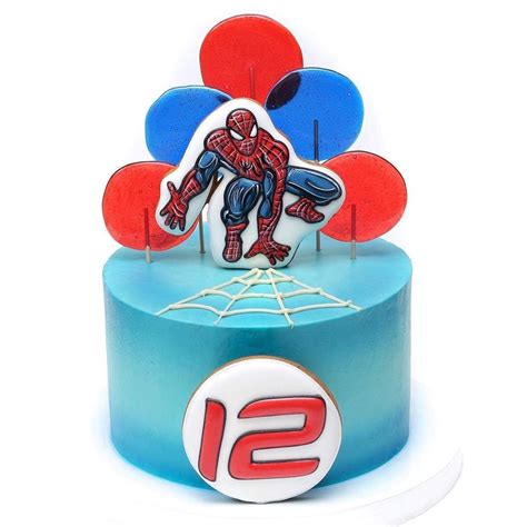 Цифра 5 человек паук картинка на торт