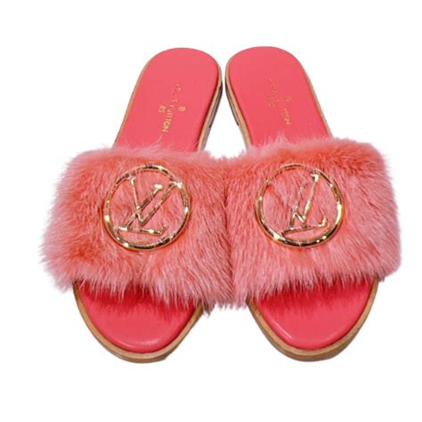 Louis Vuitton Lock It Flat Mule Pink For Women Peesty