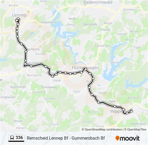 336 Route Fahrpläne Haltestellen Karten Remscheid Lennep Bf