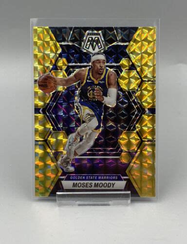 Panini Mosaic Moses Moody Reactive Yellow Prizm Warriors