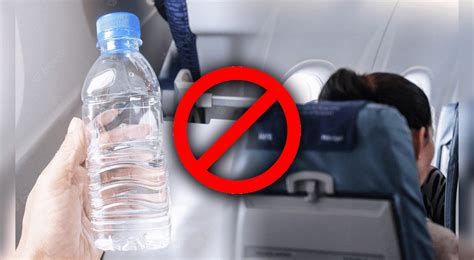 Por qué está prohibido viajar con una botella de agua en el avión y