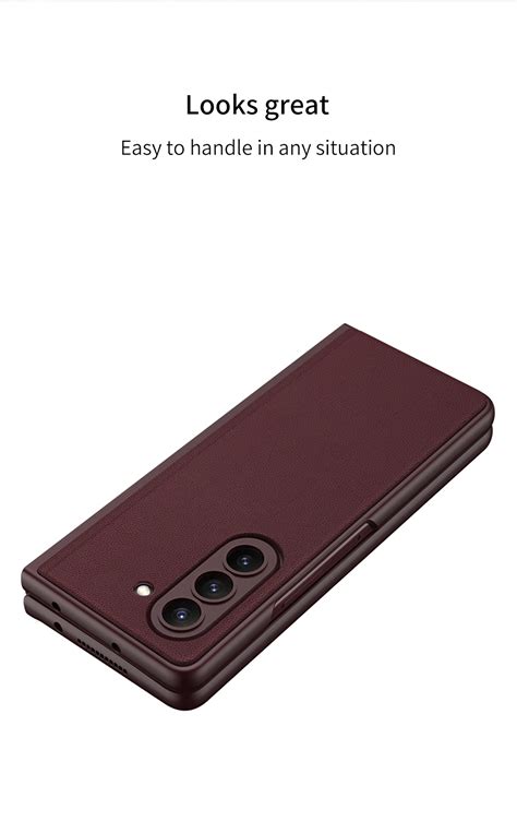 Ultra Thin Leather Case with Bracket For Samsung Galaxy Z Fold 5 – The ...