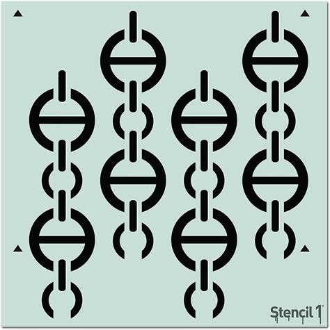 Stencil1 Chains Couture Repeat Pattern Stencil 11 X 11 Reusable