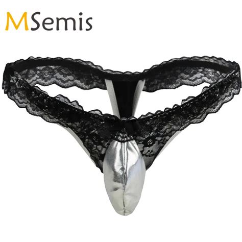 Fashion Men S Lace Thong G String Sissy Pouch Panties Bikini Briefs Underwear Lingerie In1889578