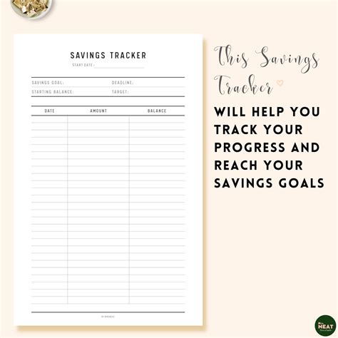 Savings Tracker Printable, Savings Tracker, Saving Goal Tracker