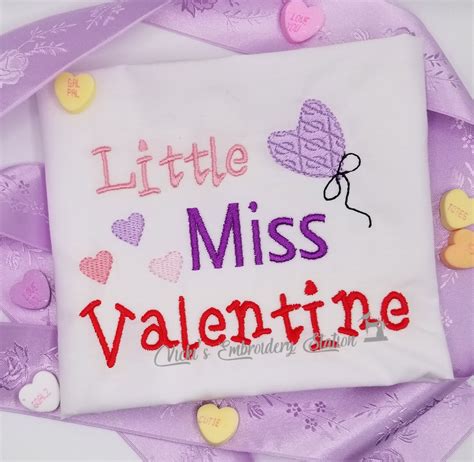 Little Miss Valentine Word Art VES