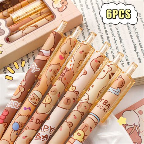 Pcs Cute Capybara Pressing Gel Pen School Supplies Cartoon Capybara