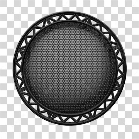 A Round Metal Object On A Checkered Background With No Image In The Middle