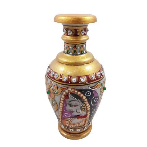 India Meets India Handicraft Flower Vase With Antique Design Etsy