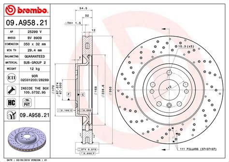 Mercedes Disc Brake Rotor Front Mm Brembo Brembo