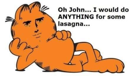 Garfield and the Love for Lasagna