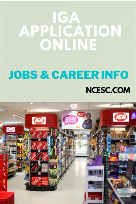 IGA Application Online Jobs Career Info Discovering Employment