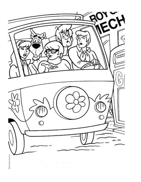 Scooby Doo Mystery Machine Coloring Pages