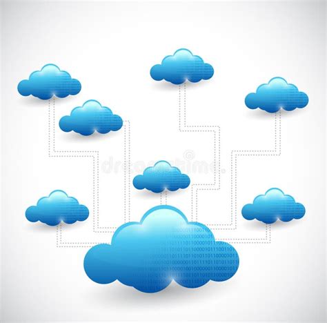 Ejemplo Del Diagrama De Red De Computación De La Nube Stock De Ilustración Ilustración De