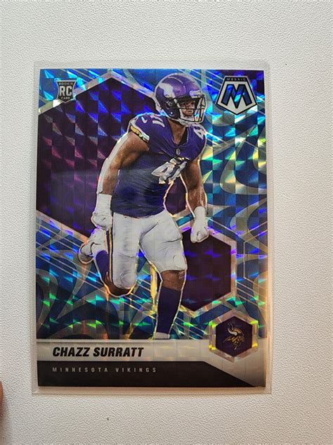 2021 Mosaic Football Chazz Surratt BLUE REACTIVE RC 368 Minnesota