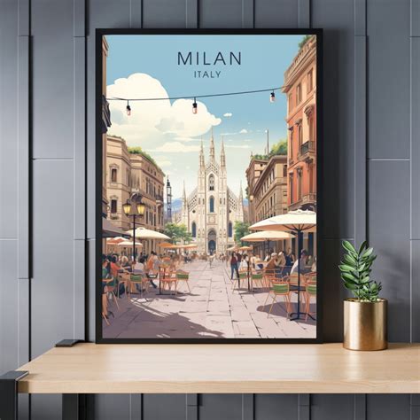 Milan Poster Travel Poster Italy Milan Duomo - Etsy