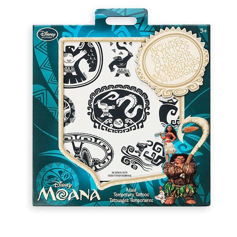 Disney Moana Maui Temporary Tattoos Official Disney Store Item