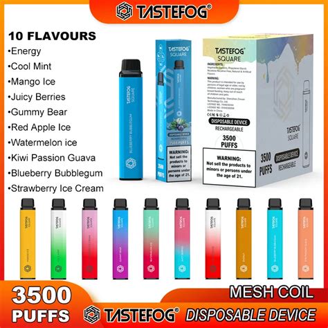 QK Tastefog Elf Bars 3500 Puffs Rechargeable E CIG Kit Square Wholesale