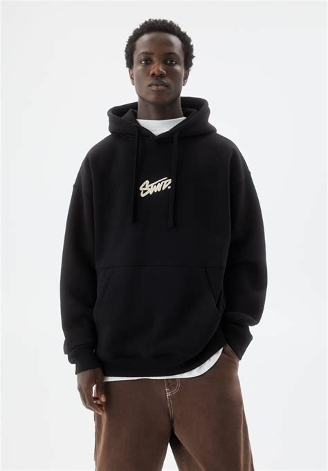 Pullandbear Long Hoodie Logozwart Zalandobe