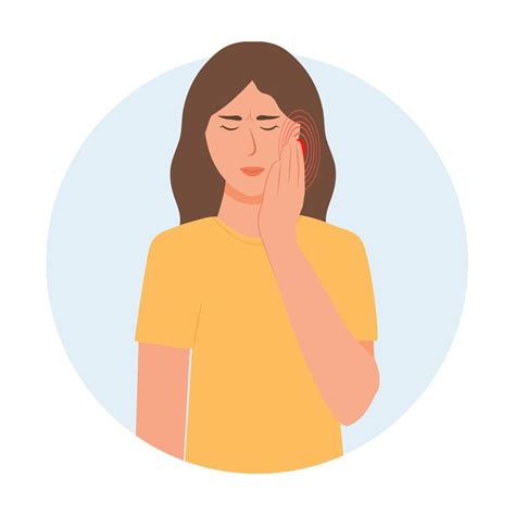 The Woman Having Toothache Or Earache Symptoms Of A Viral Disease