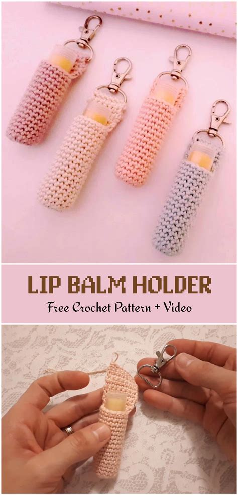 Easy Crochet Lip Balm Holder Yarn Hooks