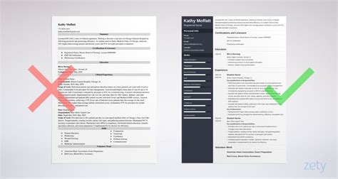 Free New Grad Nursing Resume Templates