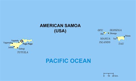 Full political map of American Samoa. American Samoa full political map ...