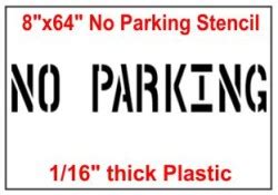 No Parking Stencil