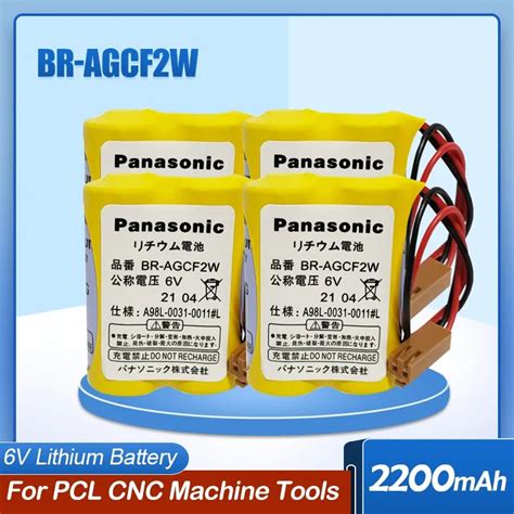 4 pces panasonic BR AGCF2W 6v bateria de lítio para fanuc cnc sistema