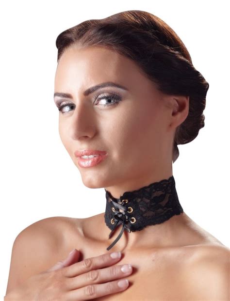 Cottelli Brede Kant Halsband Met Veter Cocolamar Be